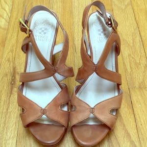 Comfy Tan Vince Camuto Wedges